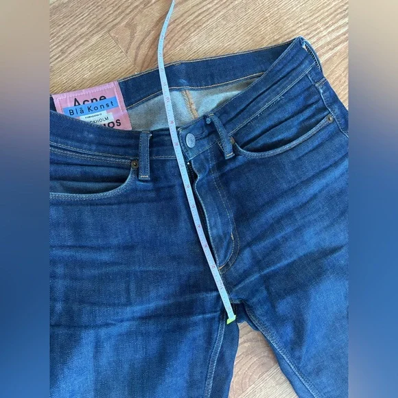 Acne Studios Max Jeans 29x32 Dark Wash Slim Straight Denim Scandinavian - Picture 8 of 11